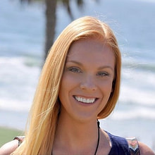 Jennifer Patrishkoff with beach background