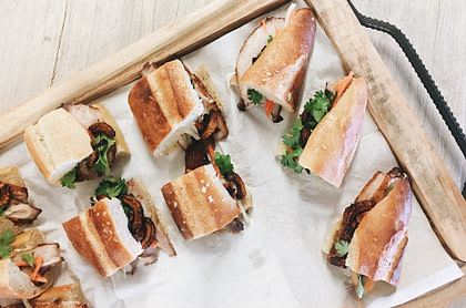Sandwiches on a tray